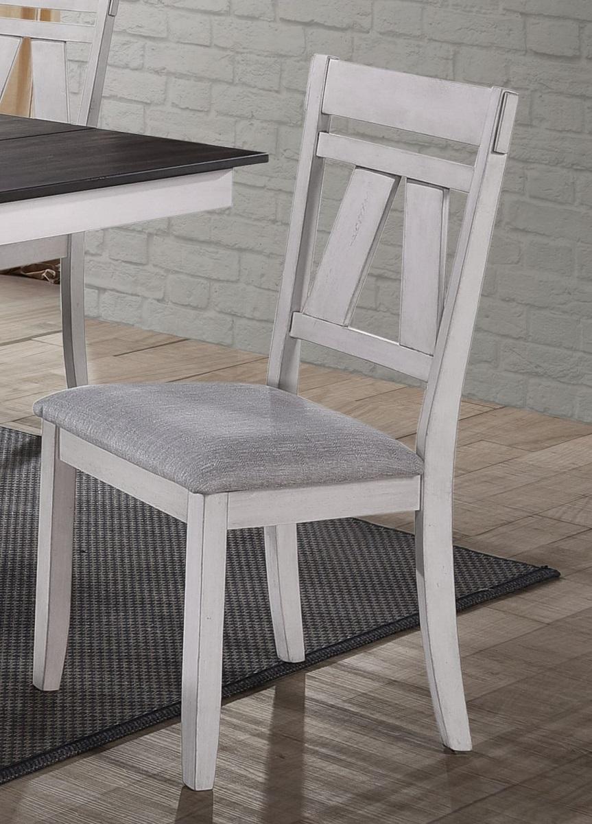 New Classic Furniture Maisie Side Chair in White/Brown (Set of 2) - Ideal Furniture (Fresno,CA)