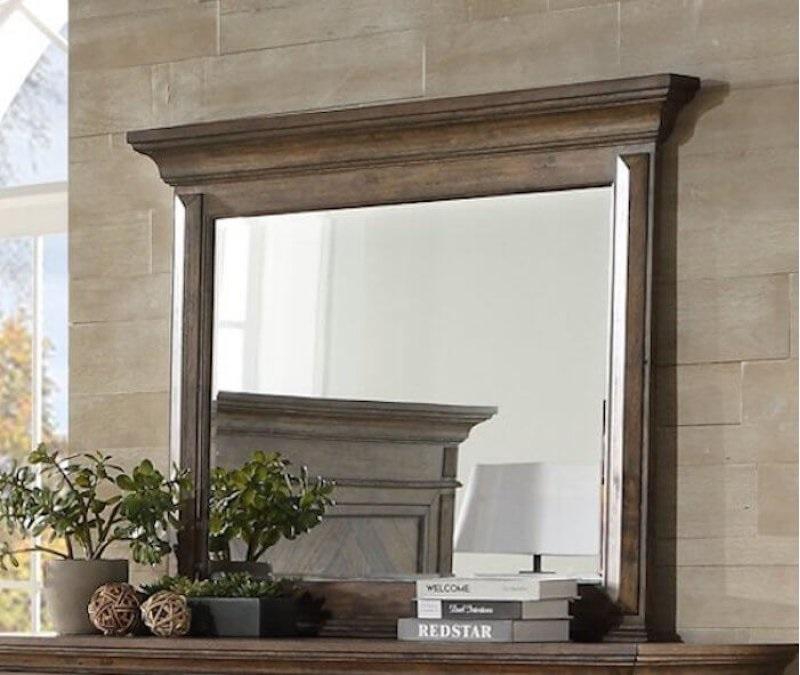 New Classic Furniture Mar Vista Mirror in Brushed Walnut - Ideal Furniture (Fresno,CA)