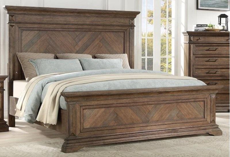 New Classic Furniture Mar Vista King Bed in Brushed Walnut - Ideal Furniture (Fresno,CA)
