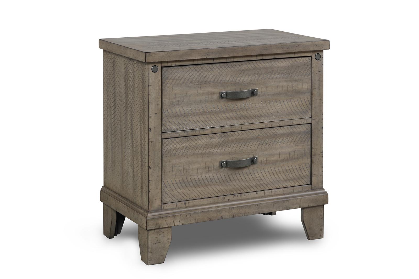 New Classic Furniture Marwick 2 Drawer Nightstand in Sand - Ideal Furniture (Fresno,CA)
