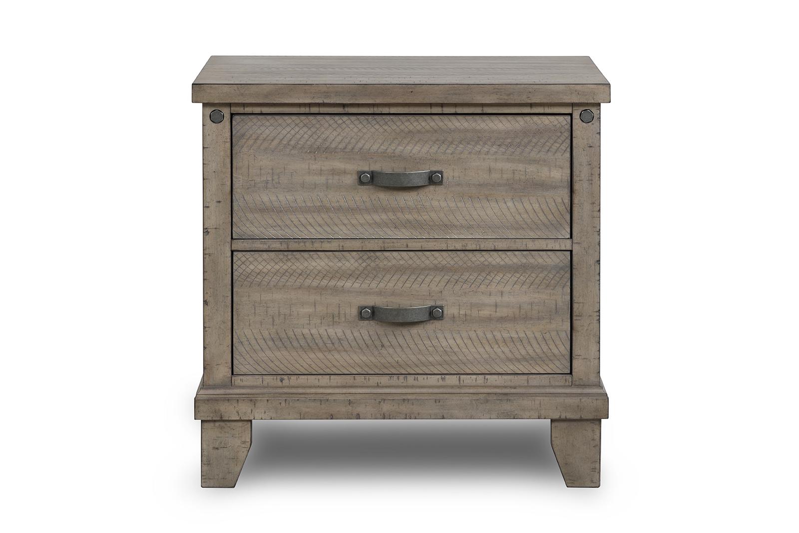 New Classic Furniture Marwick 2 Drawer Nightstand in Sand - Ideal Furniture (Fresno,CA)