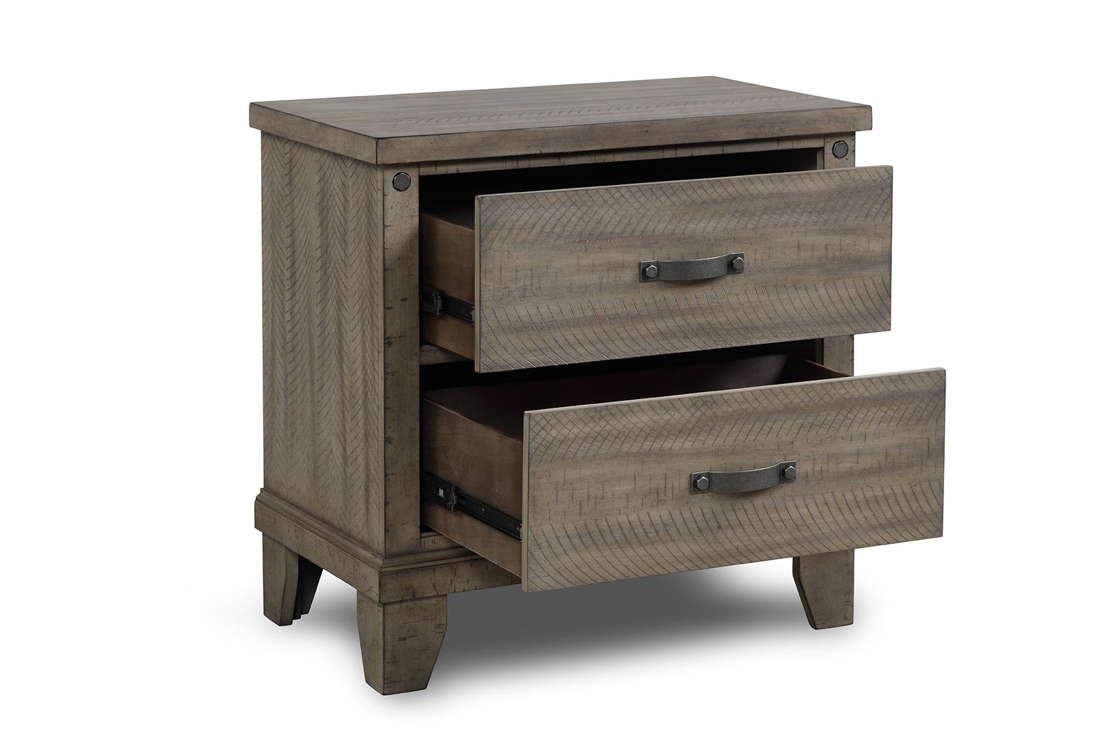 New Classic Furniture Marwick 2 Drawer Nightstand in Sand - Ideal Furniture (Fresno,CA)