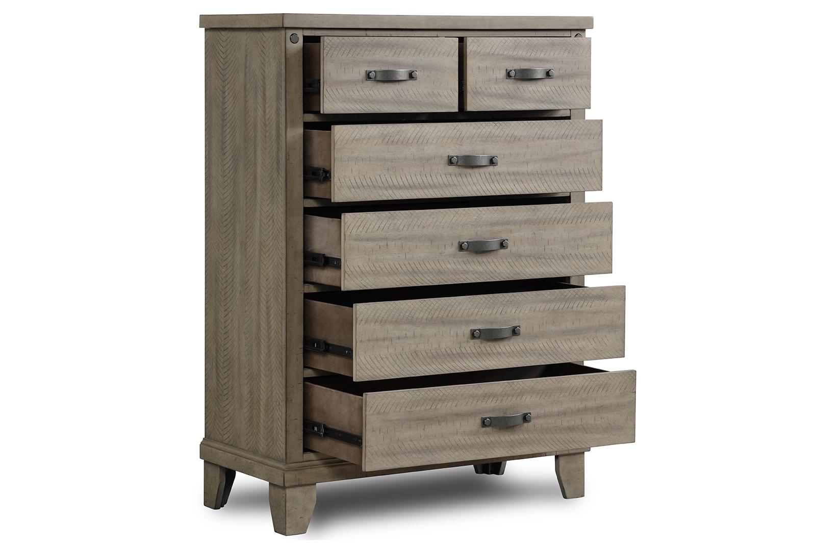 New Classic Furniture Marwick 6 Drawer Chest in Sand - Ideal Furniture (Fresno,CA)