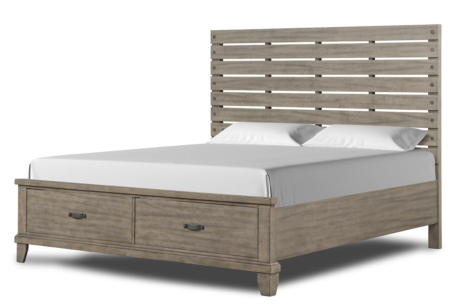 New Classic Furniture Marwick California King Panel Bed in Sand - Ideal Furniture (Fresno,CA)