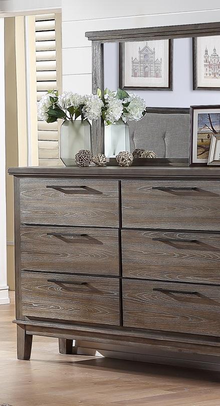 New Classic Furniture Cagney Mirror in Vintage Gray - Ideal Furniture (Fresno,CA)