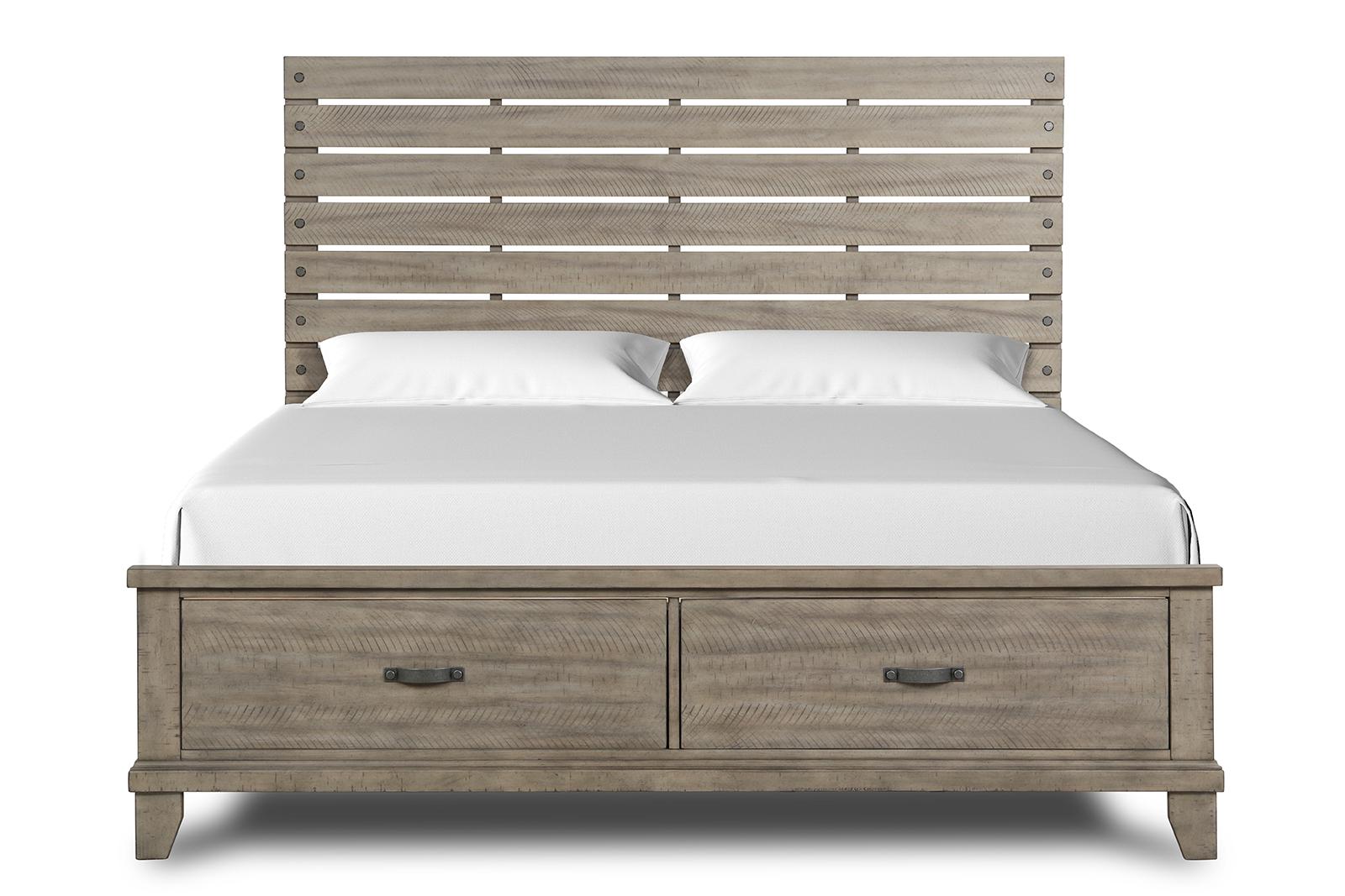 New Classic Furniture Marwick California King Panel Bed in Sand - Ideal Furniture (Fresno,CA)