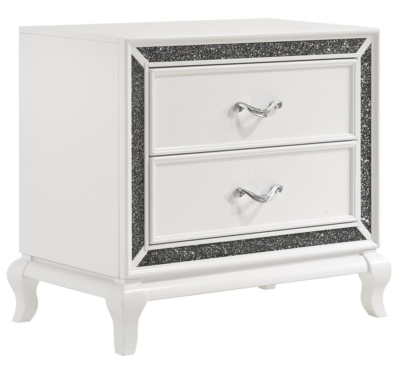 New Classic Furniture Park Imperial 2 Drawer Nightstand in White - Ideal Furniture (Fresno,CA)
