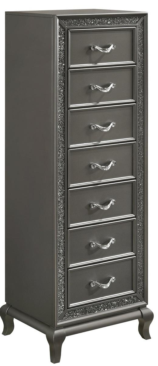 New Classic Furniture Park Imperial 9 Drawer Lingerie Chest in Pewter - Ideal Furniture (Fresno,CA)