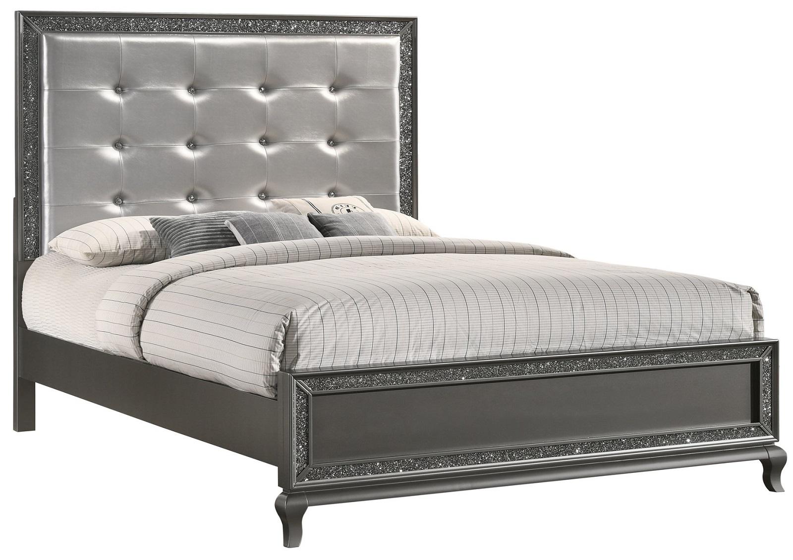 New Classic Furniture Park Imperial King Bed in Pewter - Ideal Furniture (Fresno,CA)