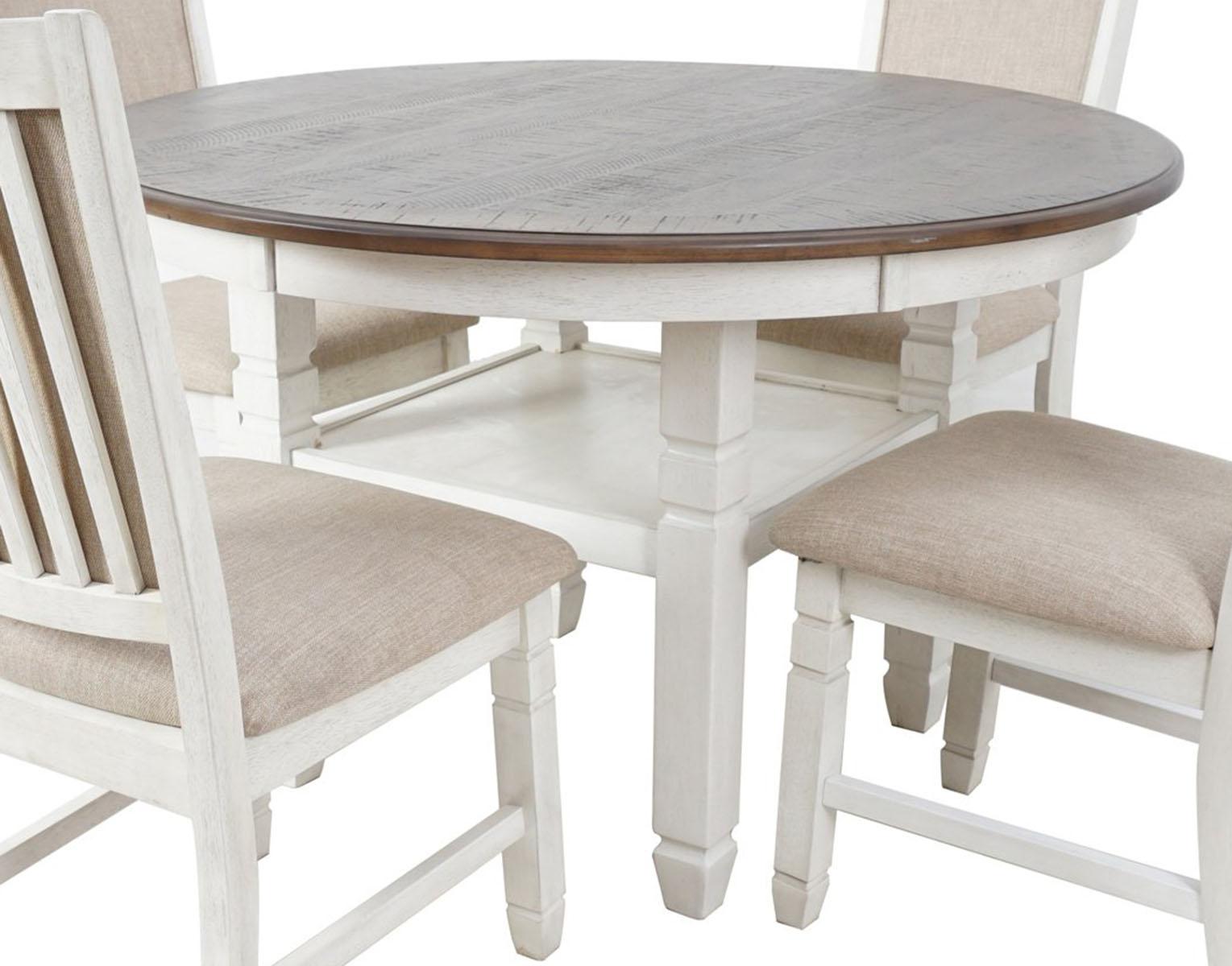 New Classic Furniture Prairie Point 47" Round Dining Table in White-W - Ideal Furniture (Fresno,CA)