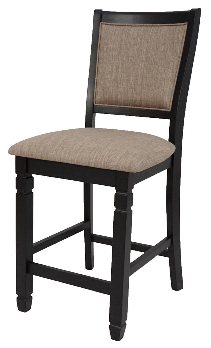 New Classic Furniture Prairie Point Counter Height Chair in Black (Set of 2) - Ideal Furniture (Fresno,CA)