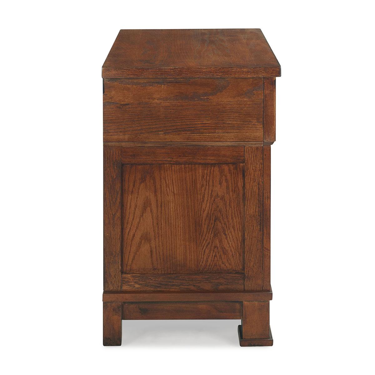 New Classic Furniture Providence 3 Drawer Nightstand in Dark Oak - Ideal Furniture (Fresno,CA)