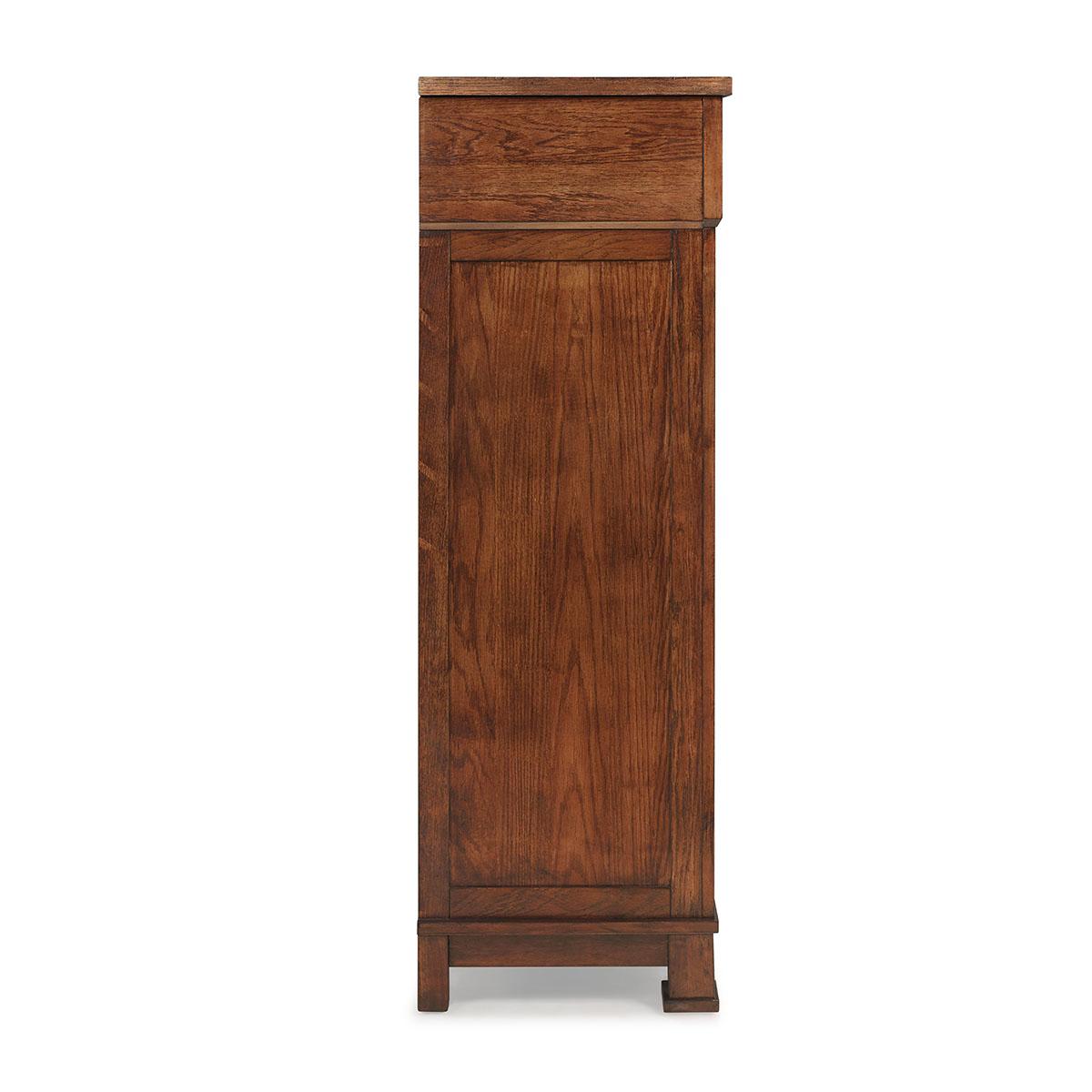 New Classic Furniture Providence 5 Drawer Lift Top Chest in Dark Oak - Ideal Furniture (Fresno,CA)