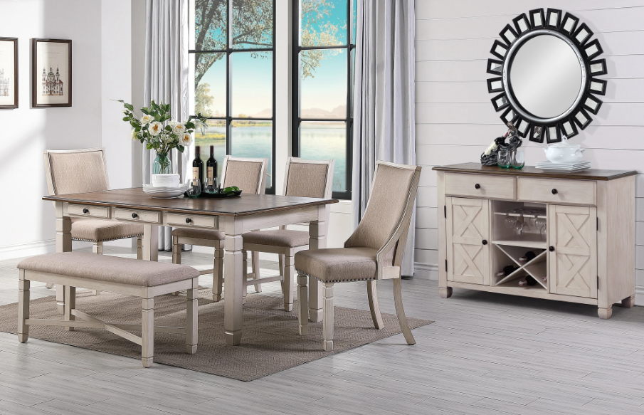 New Classic Furniture Prairie Point Server in White - Ideal Furniture (Fresno,CA)
