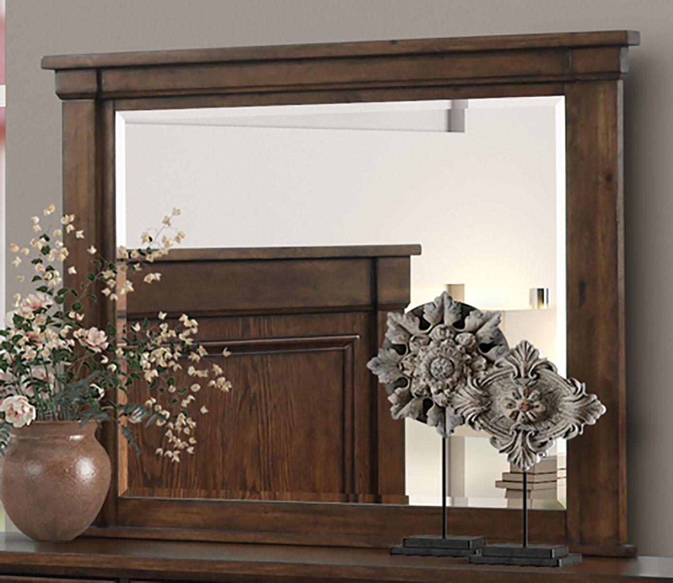 New Classic Furniture Providence Mirror in Dark Oak - Ideal Furniture (Fresno,CA)
