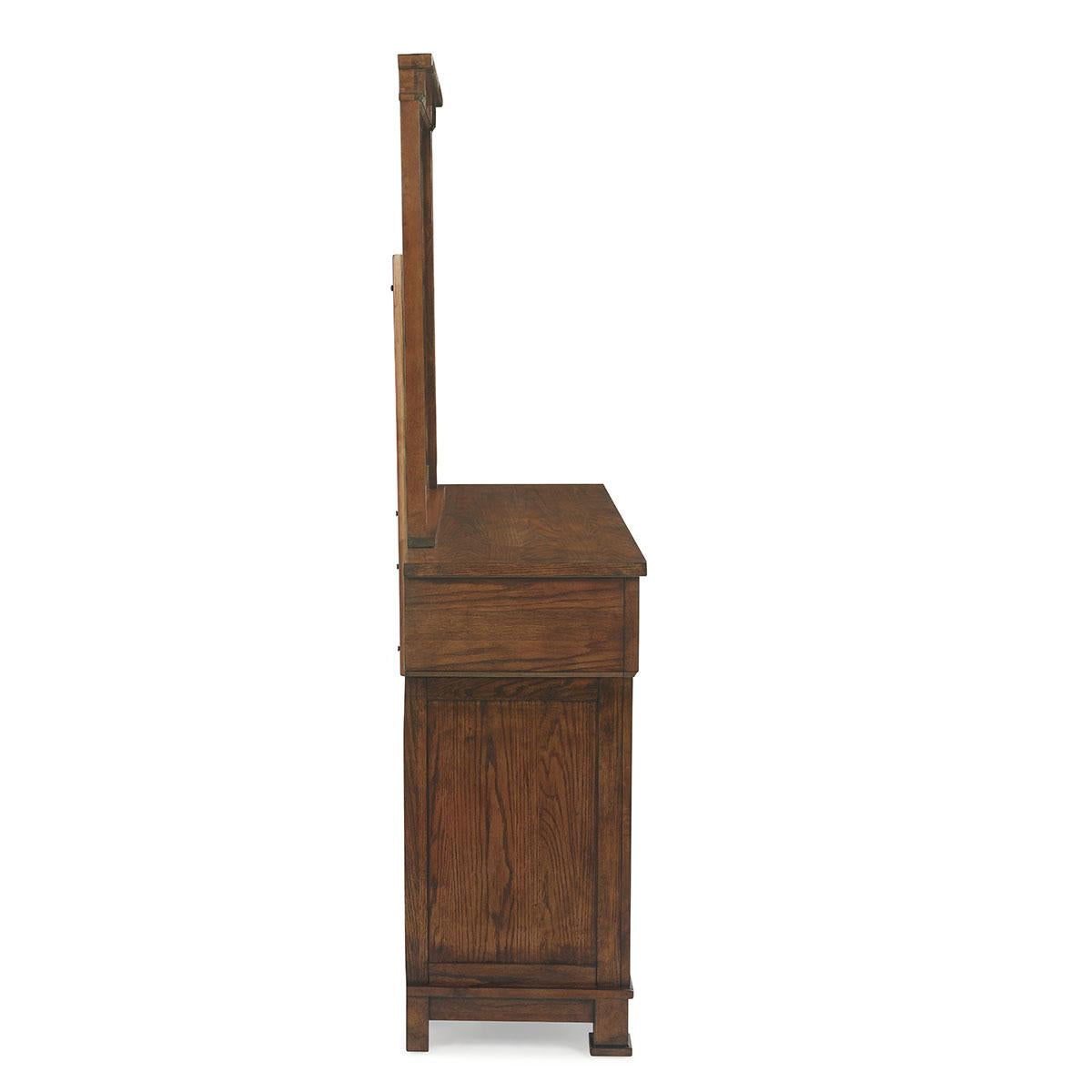 New Classic Furniture Providence Mirror in Dark Oak - Ideal Furniture (Fresno,CA)