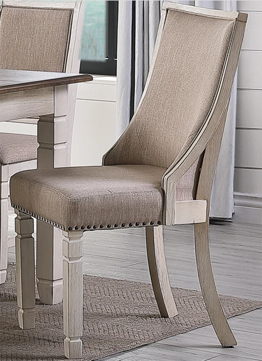 New Classic Furniture Prairie Point Upholstered Arm Chair in White (Set of 2) - Ideal Furniture (Fresno,CA)
