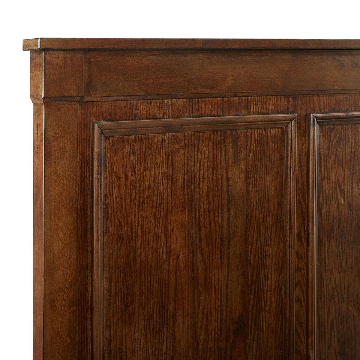 New Classic Furniture Providence Queen Panel Bed in Dark Oak - Ideal Furniture (Fresno,CA)