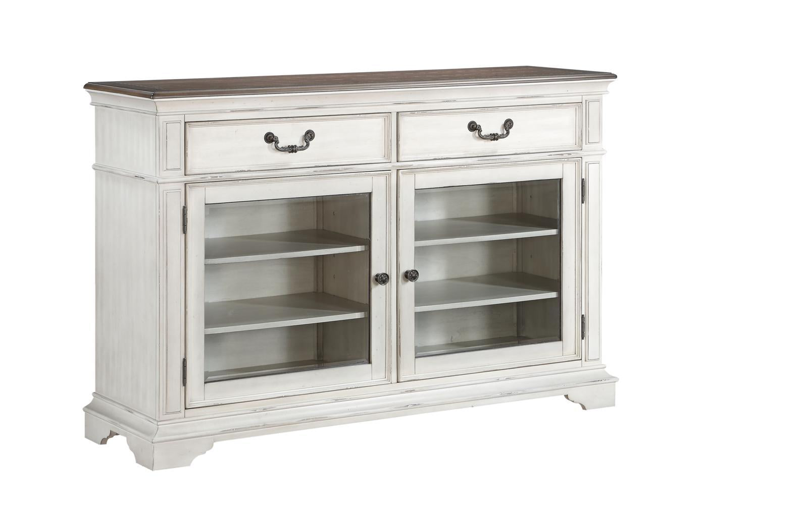 New Classic Furniture Anastasia Server in Antique Bisque - Ideal Furniture (Fresno,CA)
