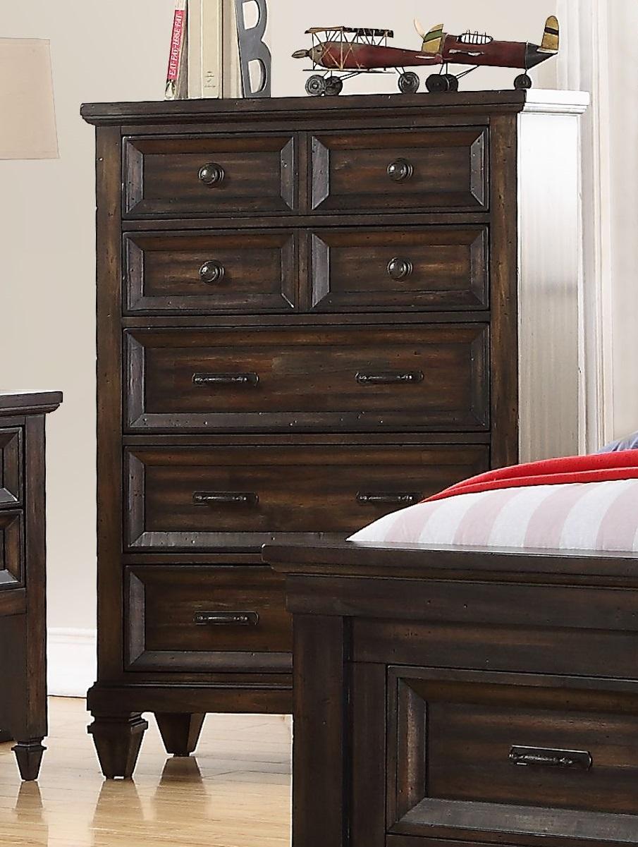 New Classic Furniture Sevilla Youth Chest in Walnut - Ideal Furniture (Fresno,CA)