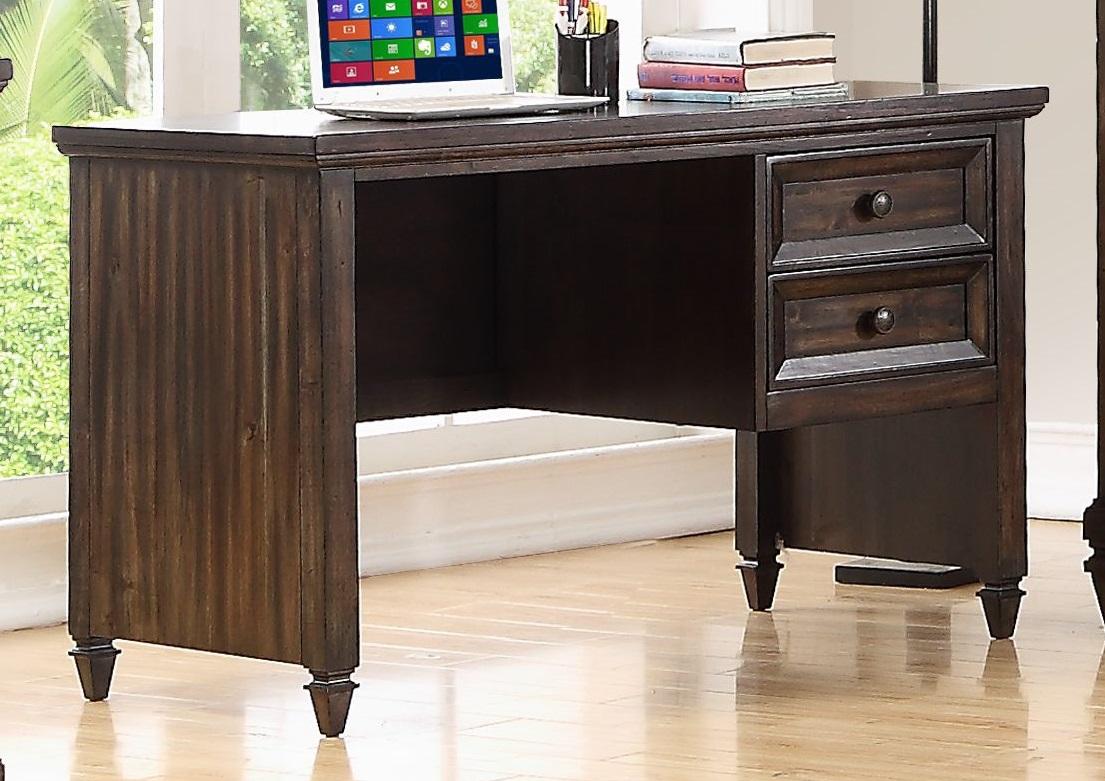 New Classic Furniture Sevilla Youth Writing Desk in Walnut - Ideal Furniture (Fresno,CA)