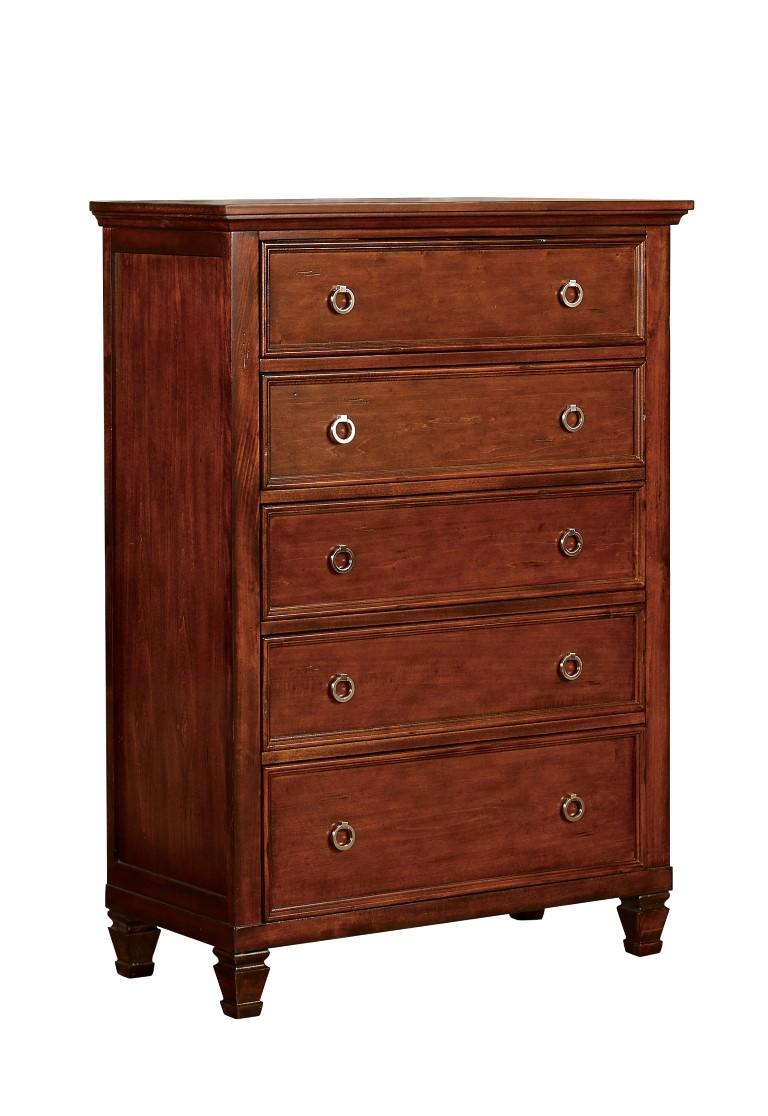 New Classic Furniture Tamarack Chest in Brown Cherry - Ideal Furniture (Fresno,CA)