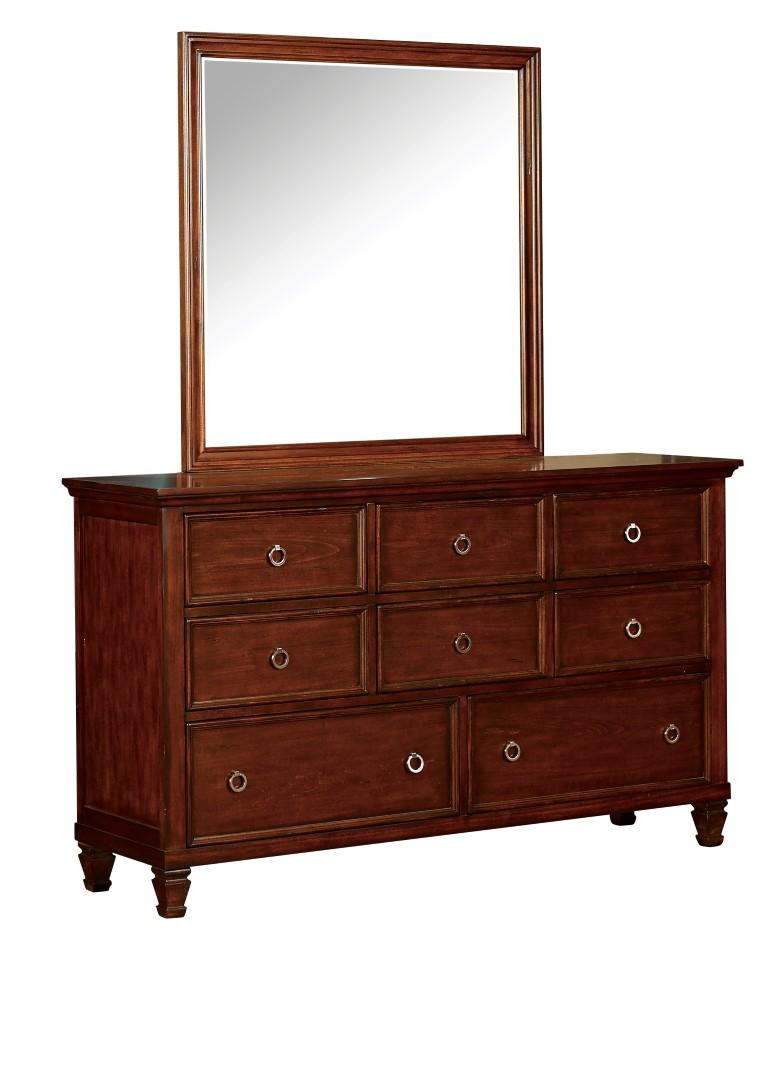 New Classic Furniture Tamarack Mirror in Brown Cherry - Ideal Furniture (Fresno,CA)