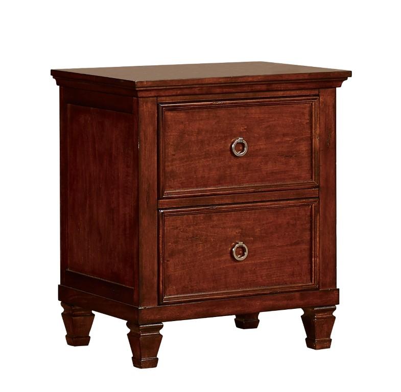 New Classic Furniture Tamarack Nightstand in Brown Cherry - Ideal Furniture (Fresno,CA)