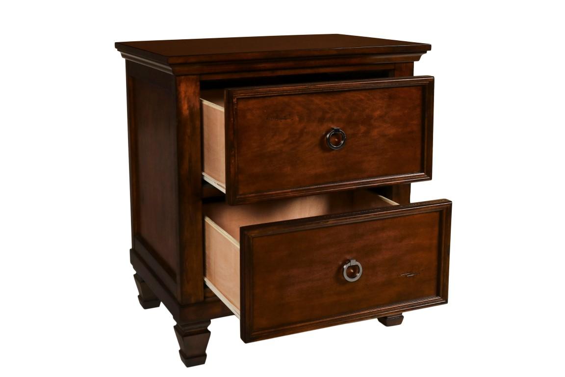 New Classic Furniture Tamarack Nightstand in Brown Cherry - Ideal Furniture (Fresno,CA)