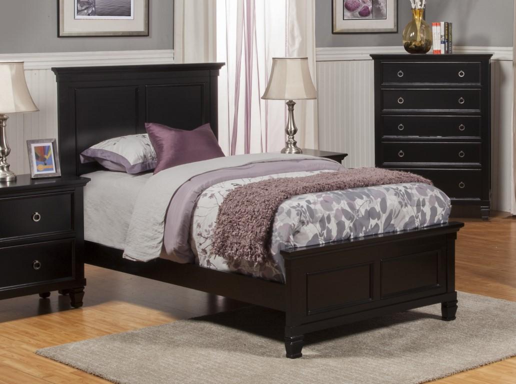 New Classic Furniture Tamarack Twin Bed in Black - Ideal Furniture (Fresno,CA)
