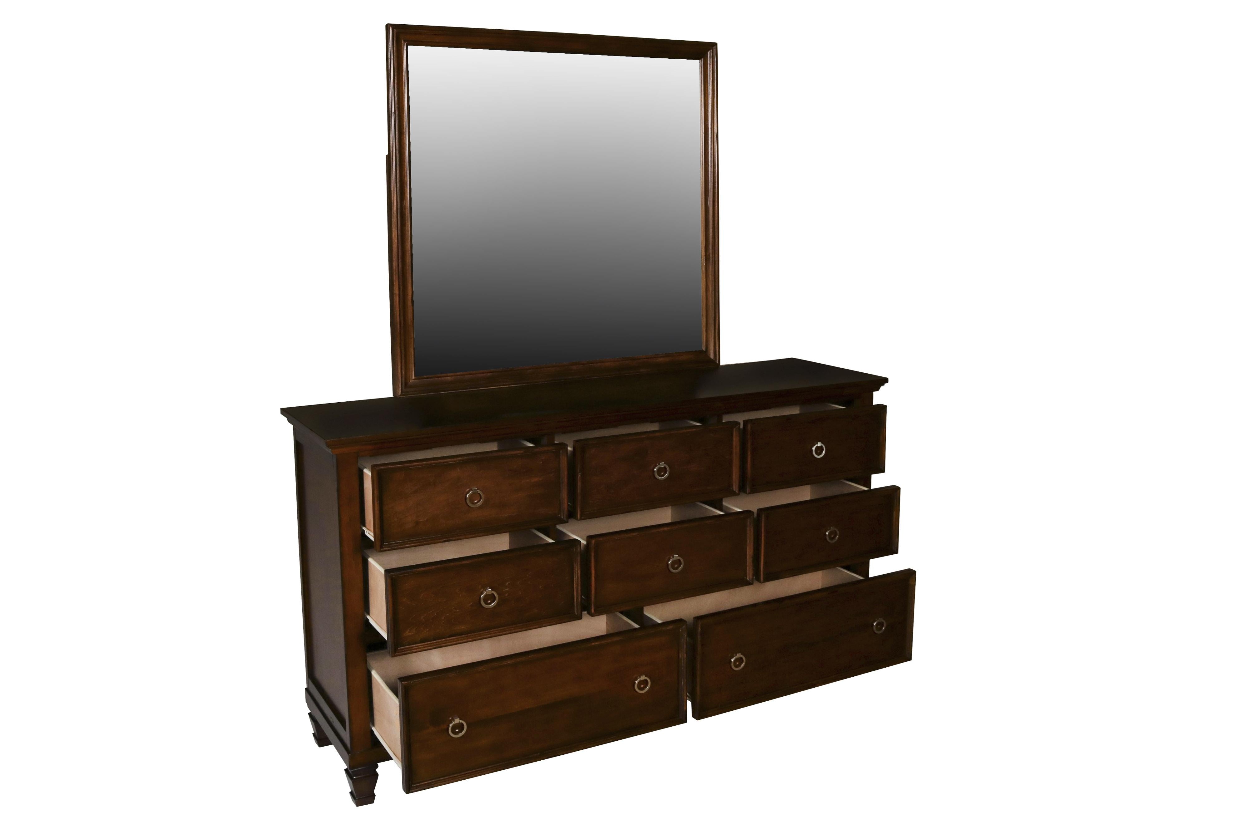 New Classic Furniture Tamarack Mirror in Brown Cherry - Ideal Furniture (Fresno,CA)