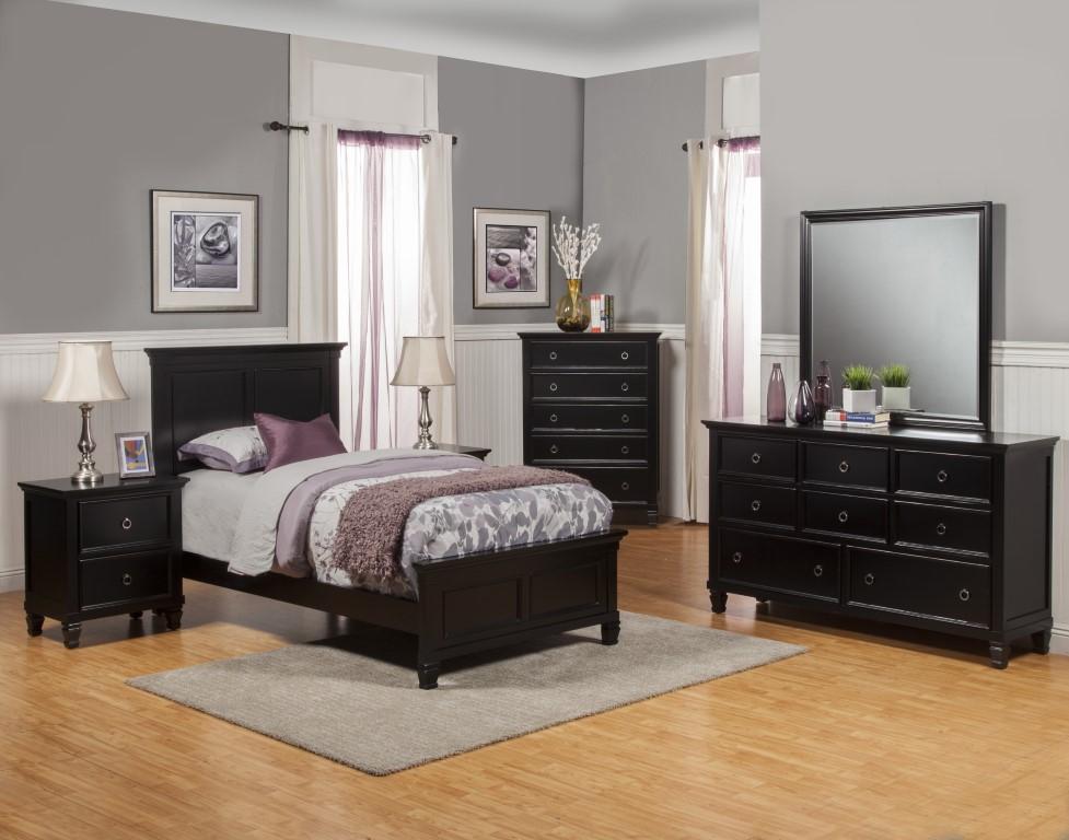 New Classic Furniture Tamarack Twin Bed in Black - Ideal Furniture (Fresno,CA)