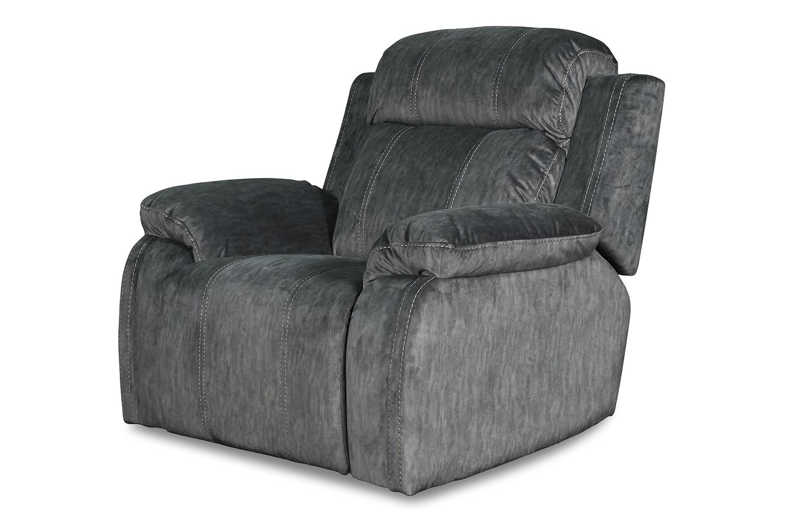 New Classic Furniture Tango Glider Recliner with Power Footrest in Shadow - Ideal Furniture (Fresno,CA)