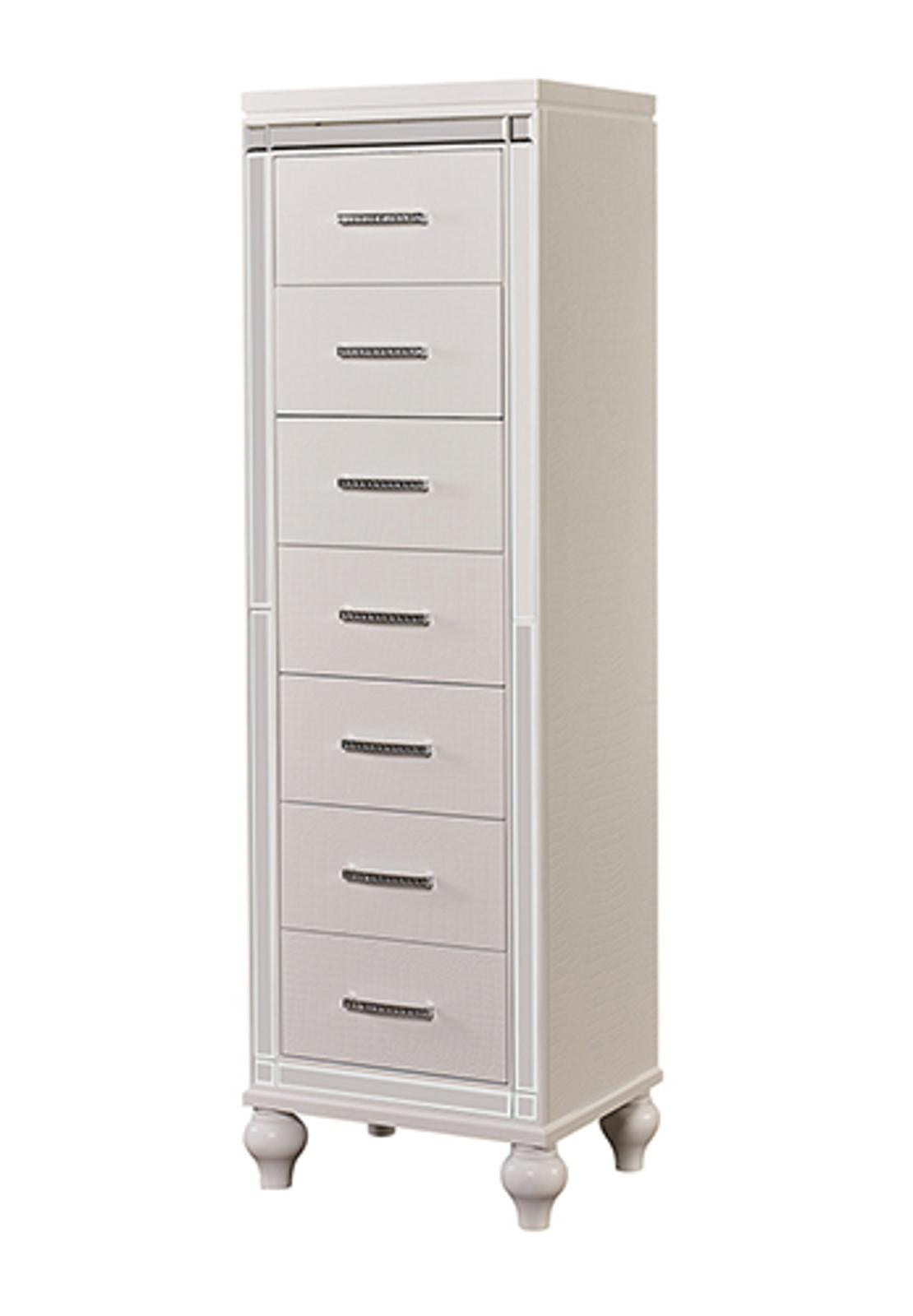 New Classic Furniture Valentino Lingerie Chest in White - Ideal Furniture (Fresno,CA)
