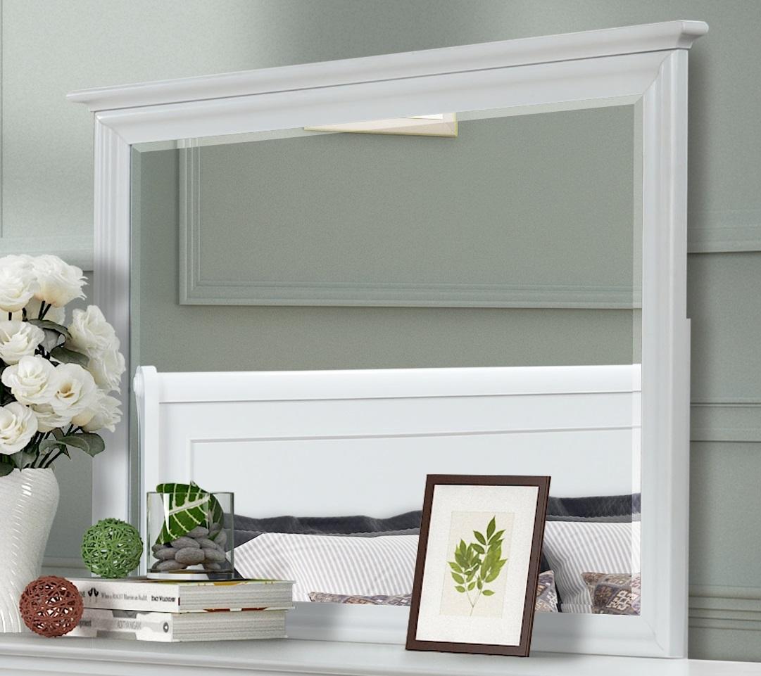 New Classic Furniture Versaille Mirror in White - Ideal Furniture (Fresno,CA)