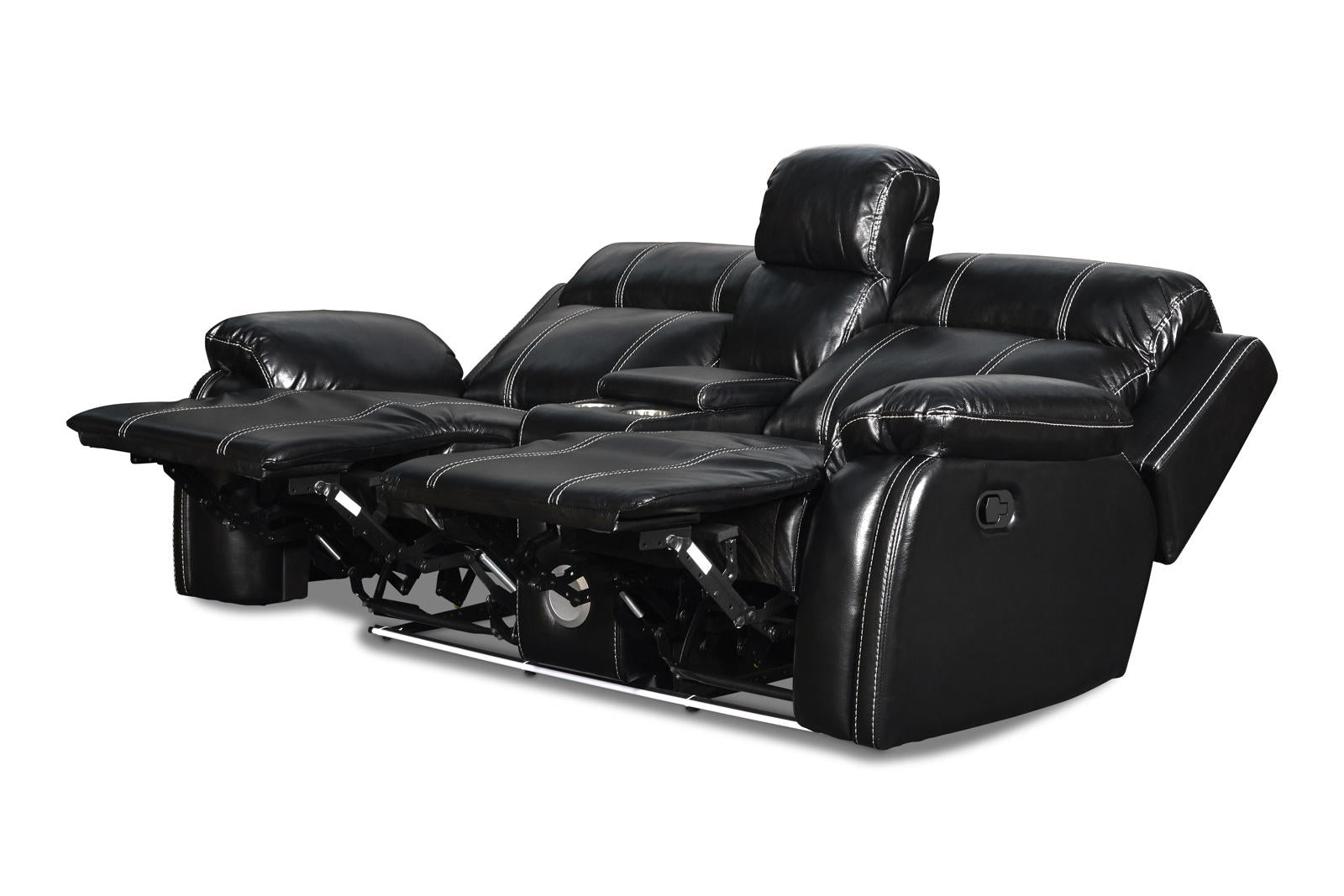 New Classic Fusion Console Loveseat in Black - Ideal Furniture (Fresno,CA)