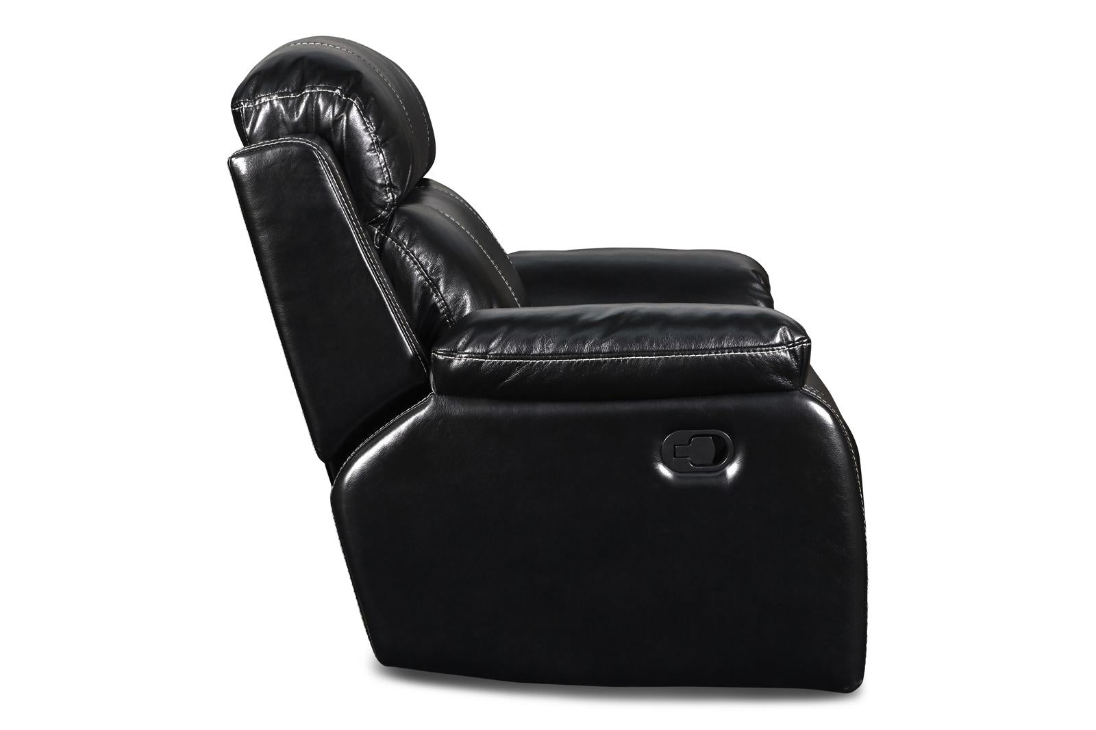 New Classic Fusion Swivel Glider Recliner with Power Foot Rest in Ebony - Ideal Furniture (Fresno,CA)