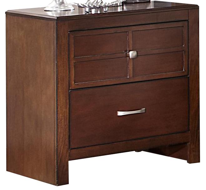 New Classic Kensington 2 Drawer Nightstand in Burnished Cherry - Ideal Furniture (Fresno,CA)