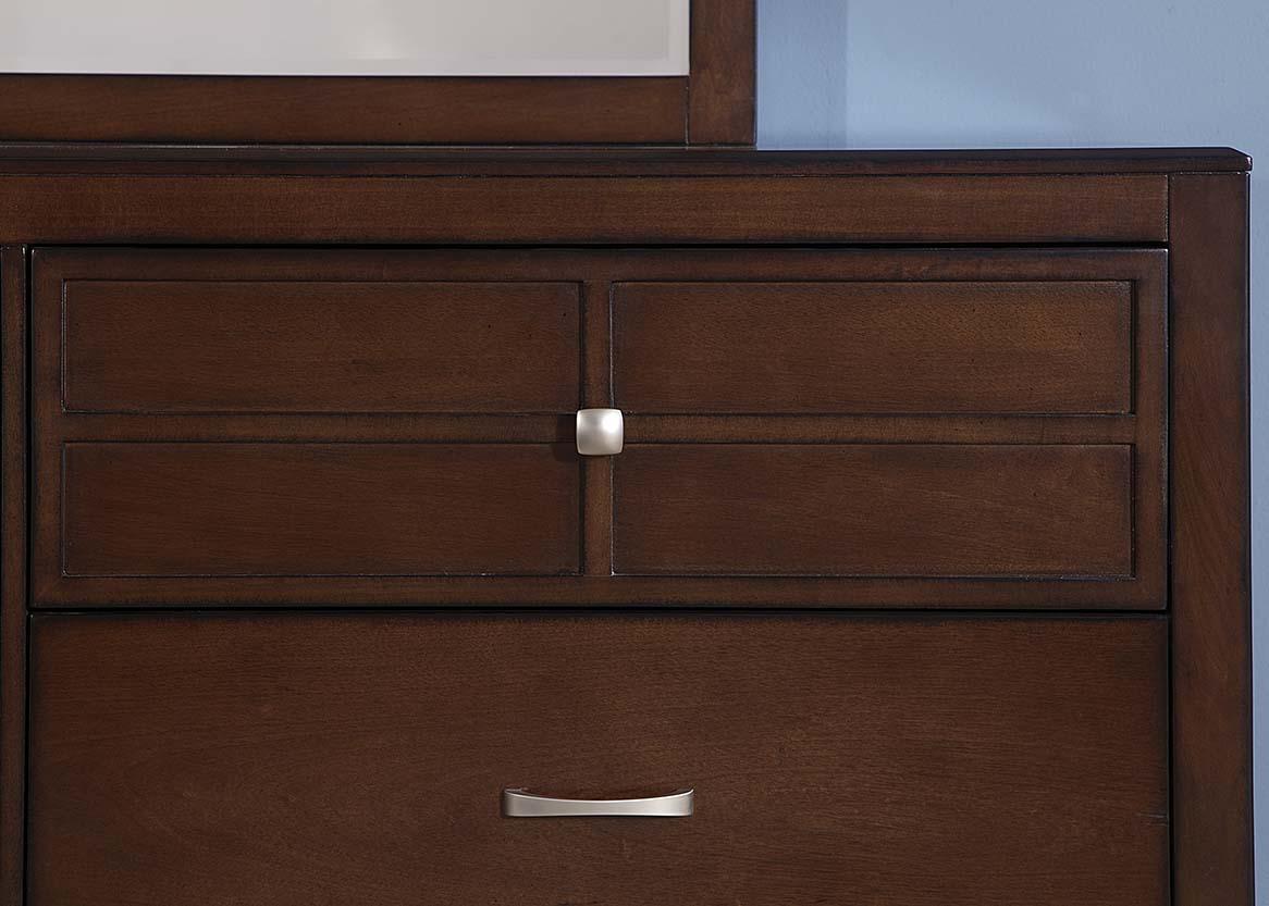 New Classic Kensington 6 Drawer Dresser in Burnished Cherry - Ideal Furniture (Fresno,CA)