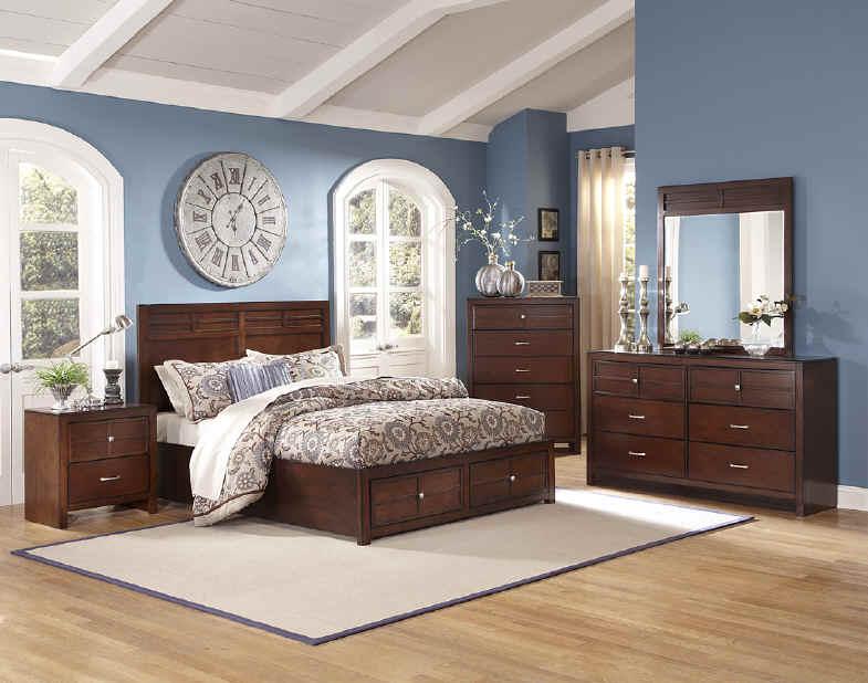 New Classic Kensington 6 Drawer Dresser in Burnished Cherry - Ideal Furniture (Fresno,CA)