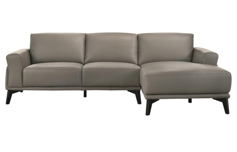 New Classic Lucca Sectional Sofa w/ LAF Loveseat in Slate Gray - Ideal Furniture (Fresno,CA)