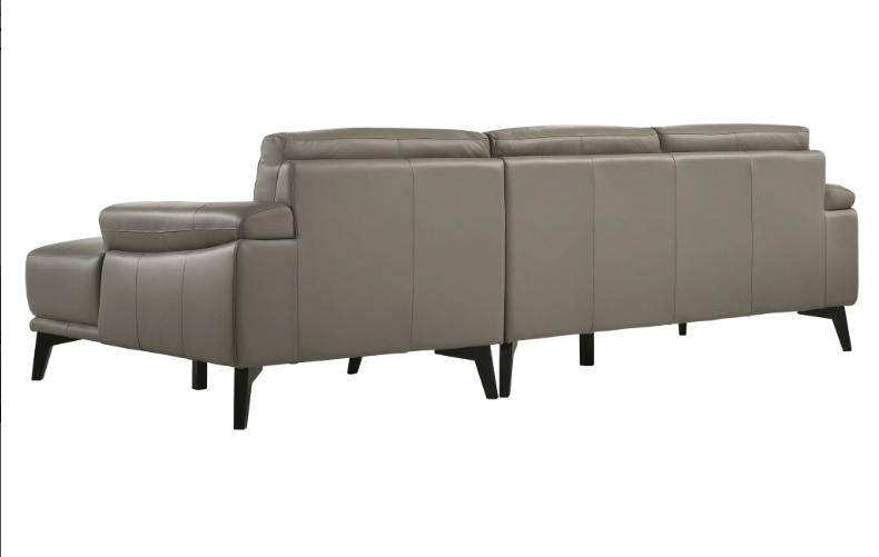 New Classic Lucca Sectional Sofa w/ LAF Loveseat in Slate Gray - Ideal Furniture (Fresno,CA)