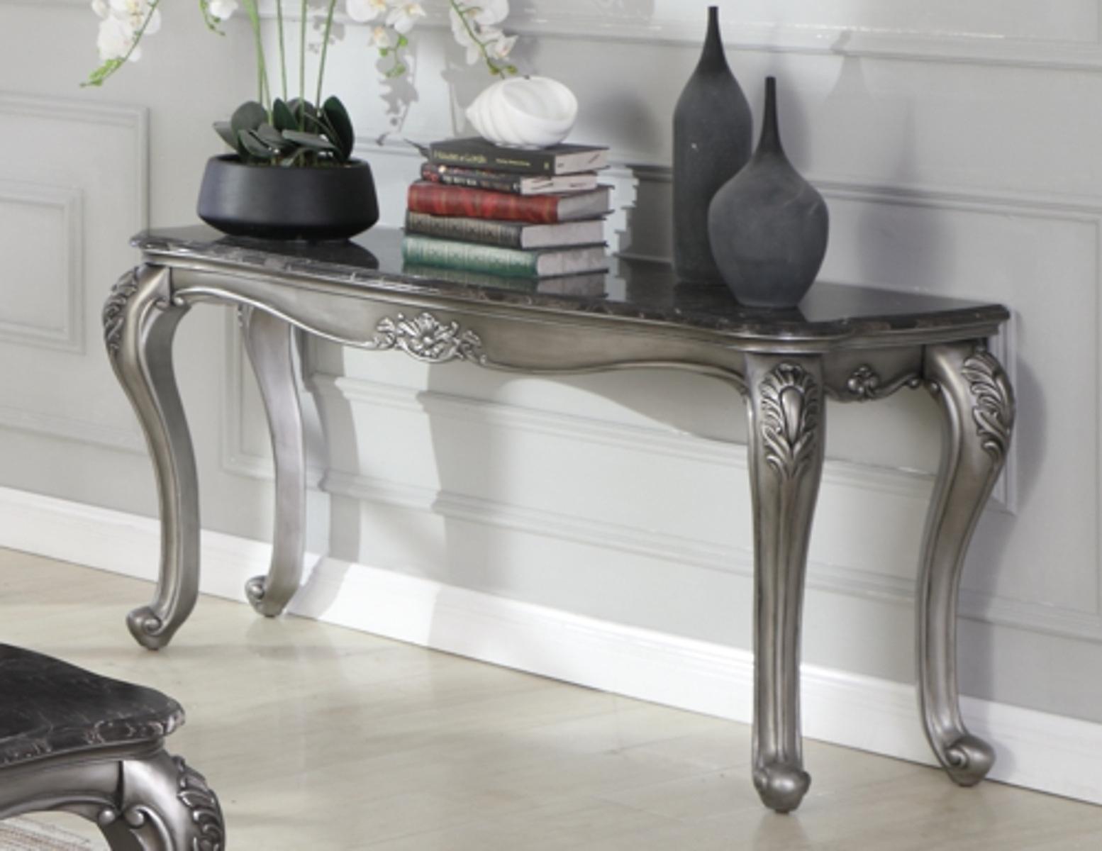 New Classic Marguerite Console Table in Cherry - Ideal Furniture (Fresno,CA)