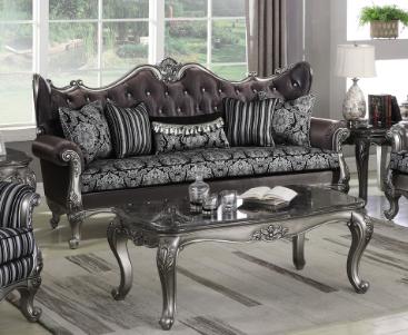 New Classic Marguerite Sofa in Cherry - Ideal Furniture (Fresno,CA)