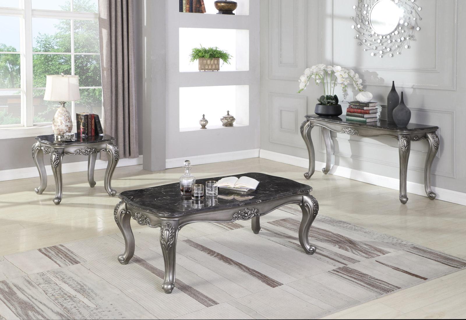 New Classic Marguerite Console Table in Cherry - Ideal Furniture (Fresno,CA)