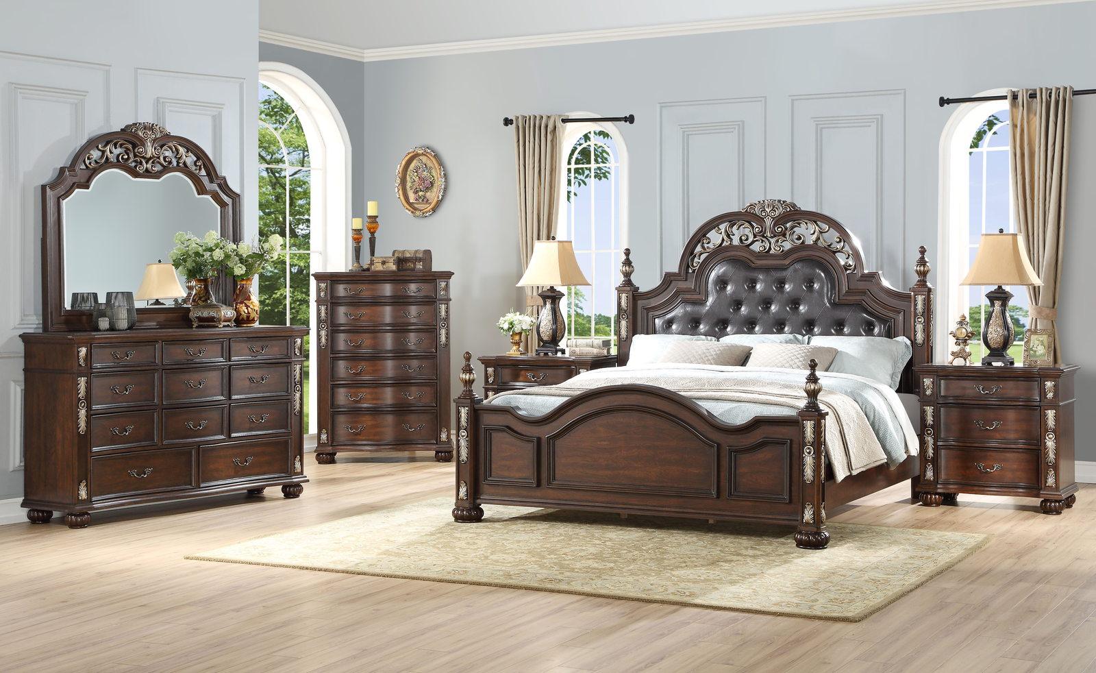 New Classic Maximus Queen Panel Bed in Madeira - Ideal Furniture (Fresno,CA)