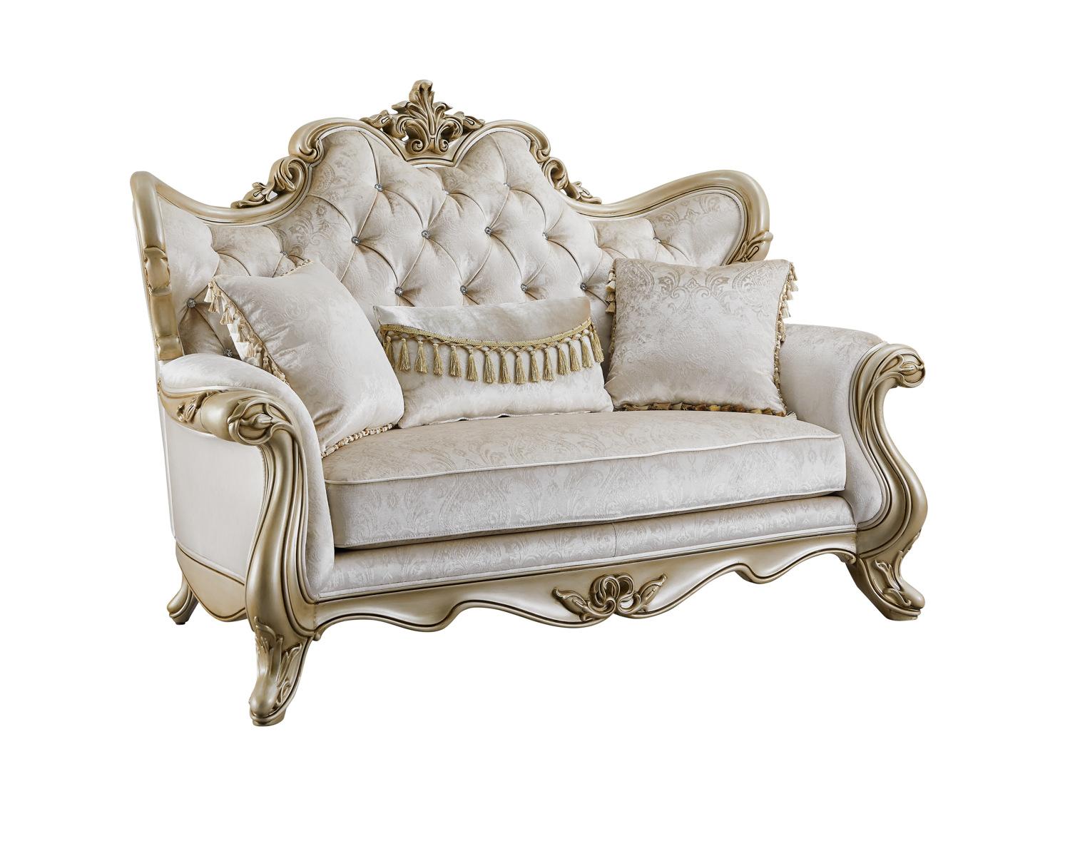New Classic Monique Loveseat in Pearl - Ideal Furniture (Fresno,CA)