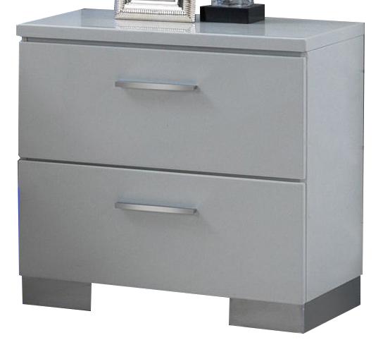 New Classic Sapphire 2 Drawer Nightstand in White - Ideal Furniture (Fresno,CA)