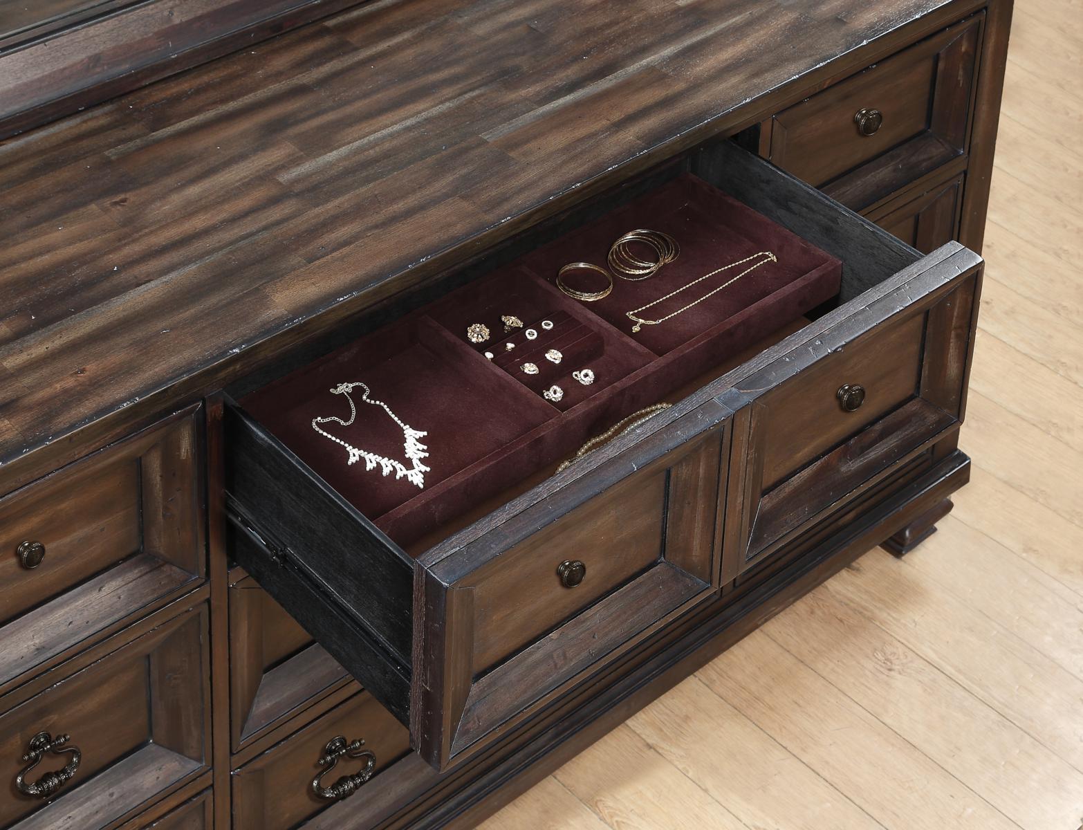 New Classic Sevilla Dresser in Walnut - Ideal Furniture (Fresno,CA)