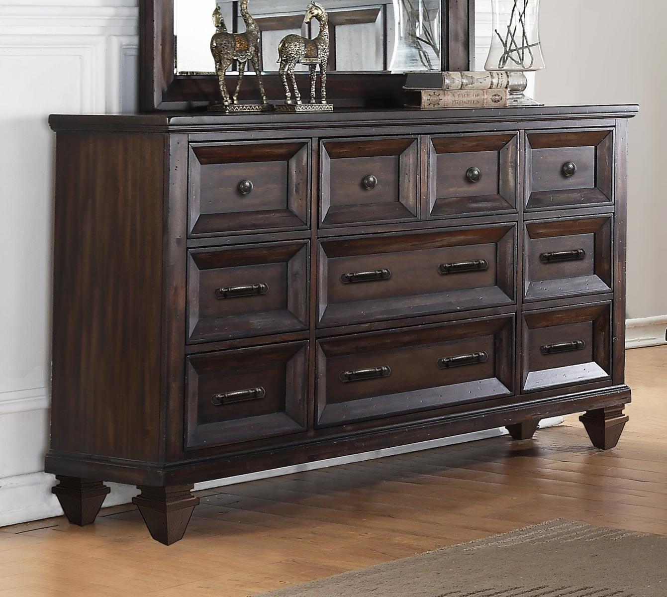 New Classic Sevilla Dresser in Walnut - Ideal Furniture (Fresno,CA)